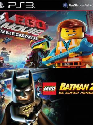 2 juegos en 1 LEGO Pelicula El Videojuego Mas LEGO Batman 2 DC Super Heroes PS3