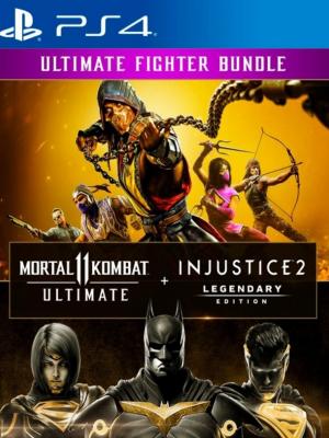2 JUEGOS EN 1 Mortal Kombat 11 Ultimate mas Injustice 2 Leg Edition PS4