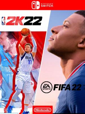 2 juegos en 1 NBA 2K22 mas FIFA 22 - Nintendo Switch